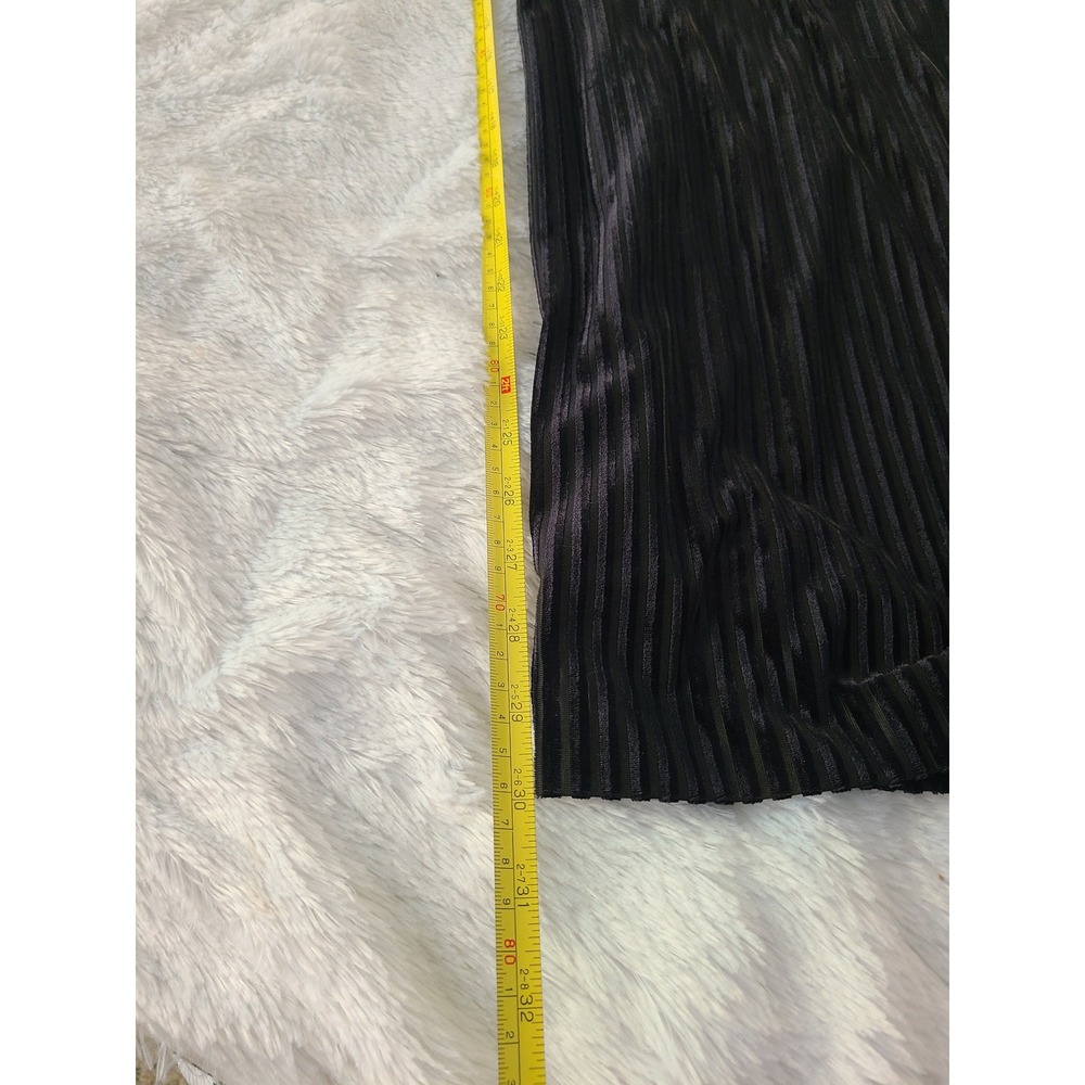 Hutch Black Pleated Velvet Jumpsuit Wide Leg V-Neck Short Sleeve Plus Size 16W - Picture 5 of 12